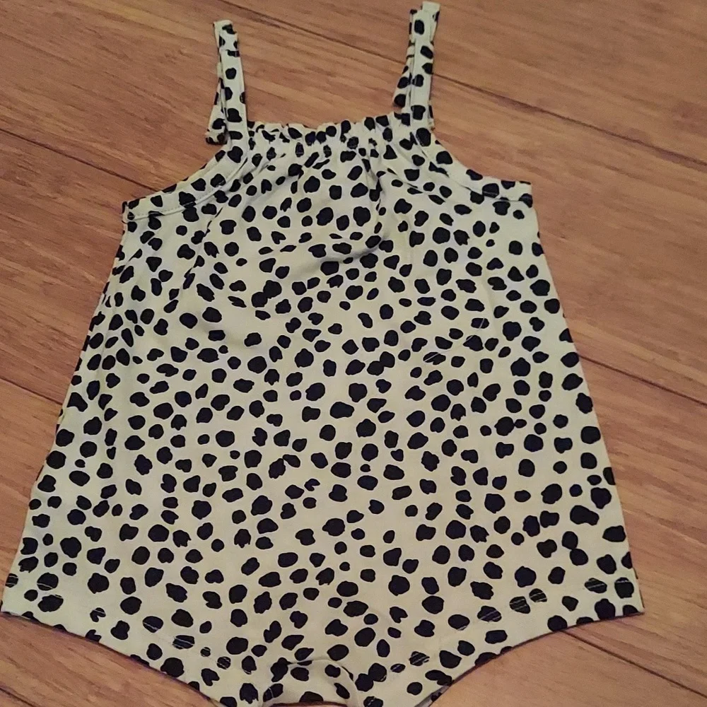 🎁 10/$25 ON Tie-Bow One-Piece Romper for Baby, leopard